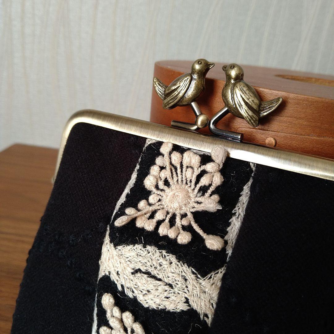 【春財布❀】小鳥の親子がま口財布ringflower☆ミナペルホネンハンドメイド
