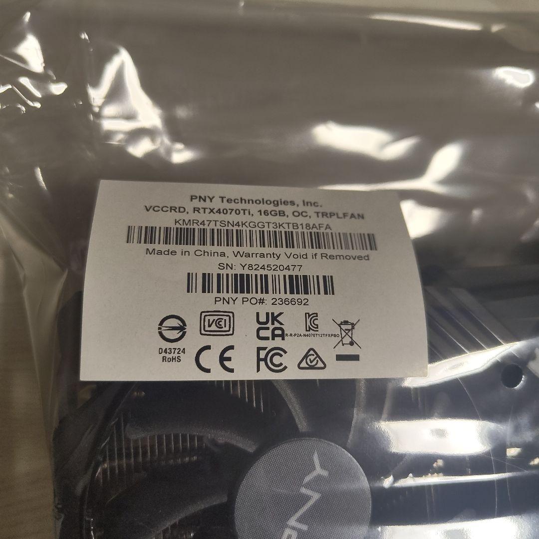 グラフィックボード・グラボ・ビデオカード PNY GeForce RTX 4070Ti SUPER 16GB