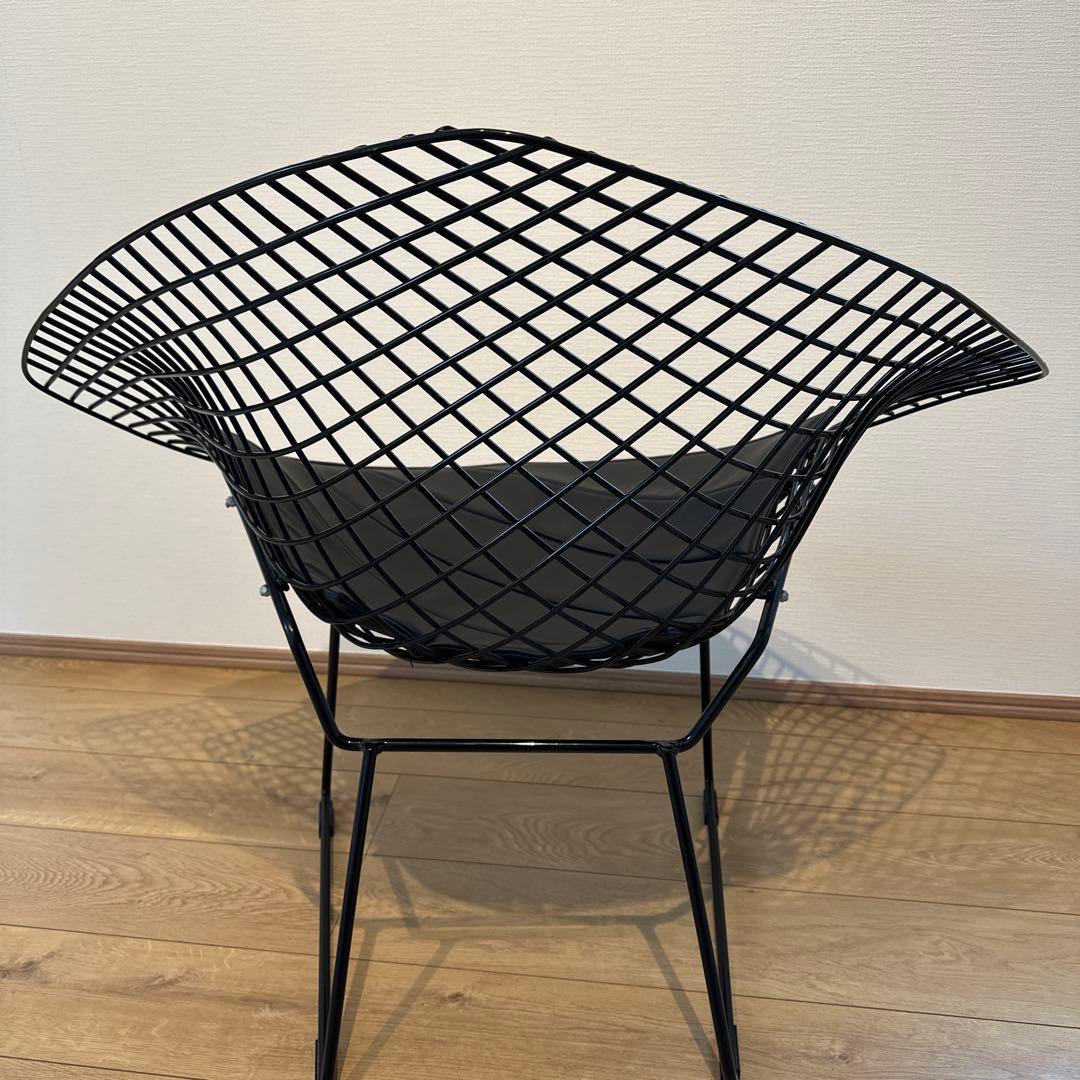 ハリー・ベルトイア ダイヤモンドチェア 美品 ブラック