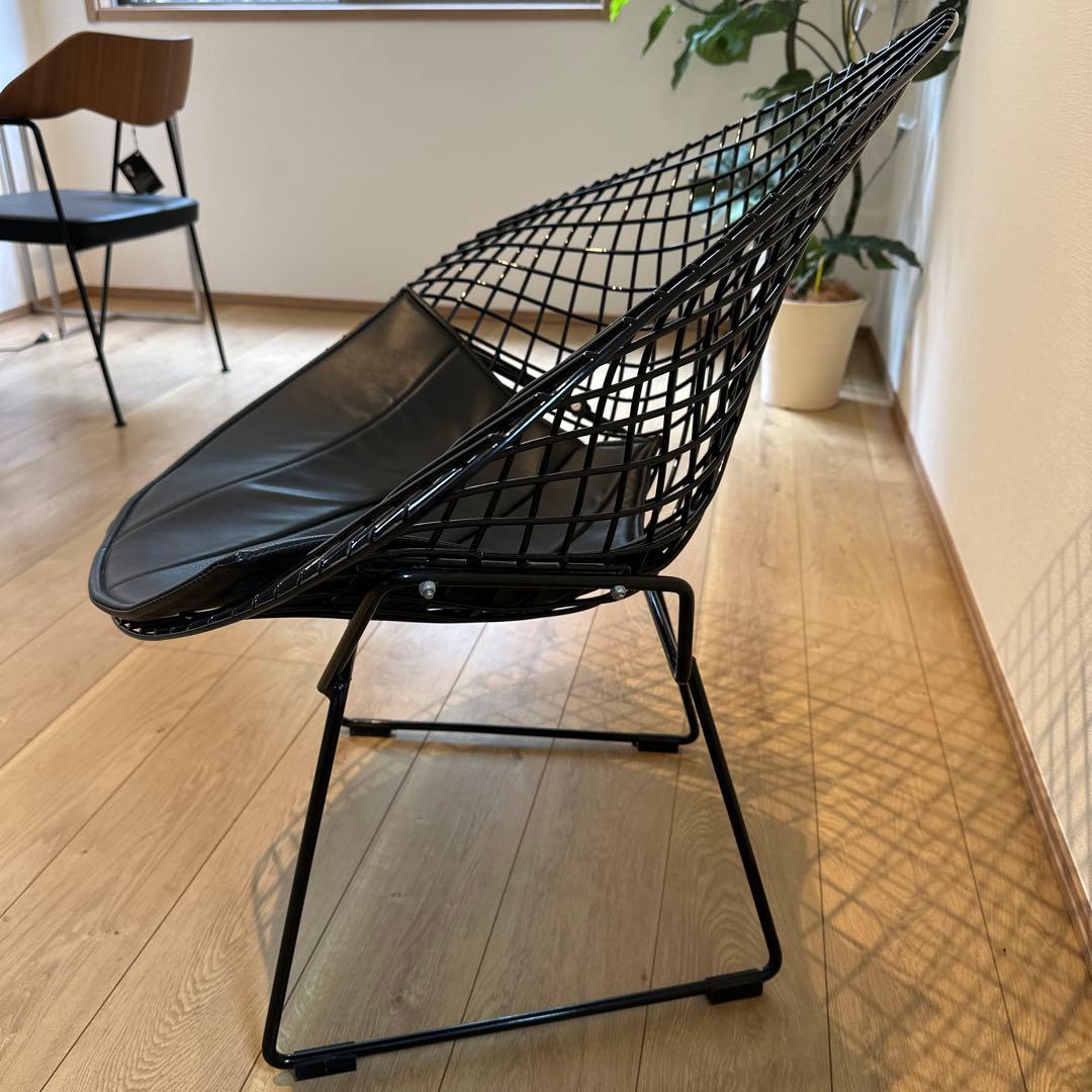 ハリー・ベルトイア ダイヤモンドチェア 美品 ブラック