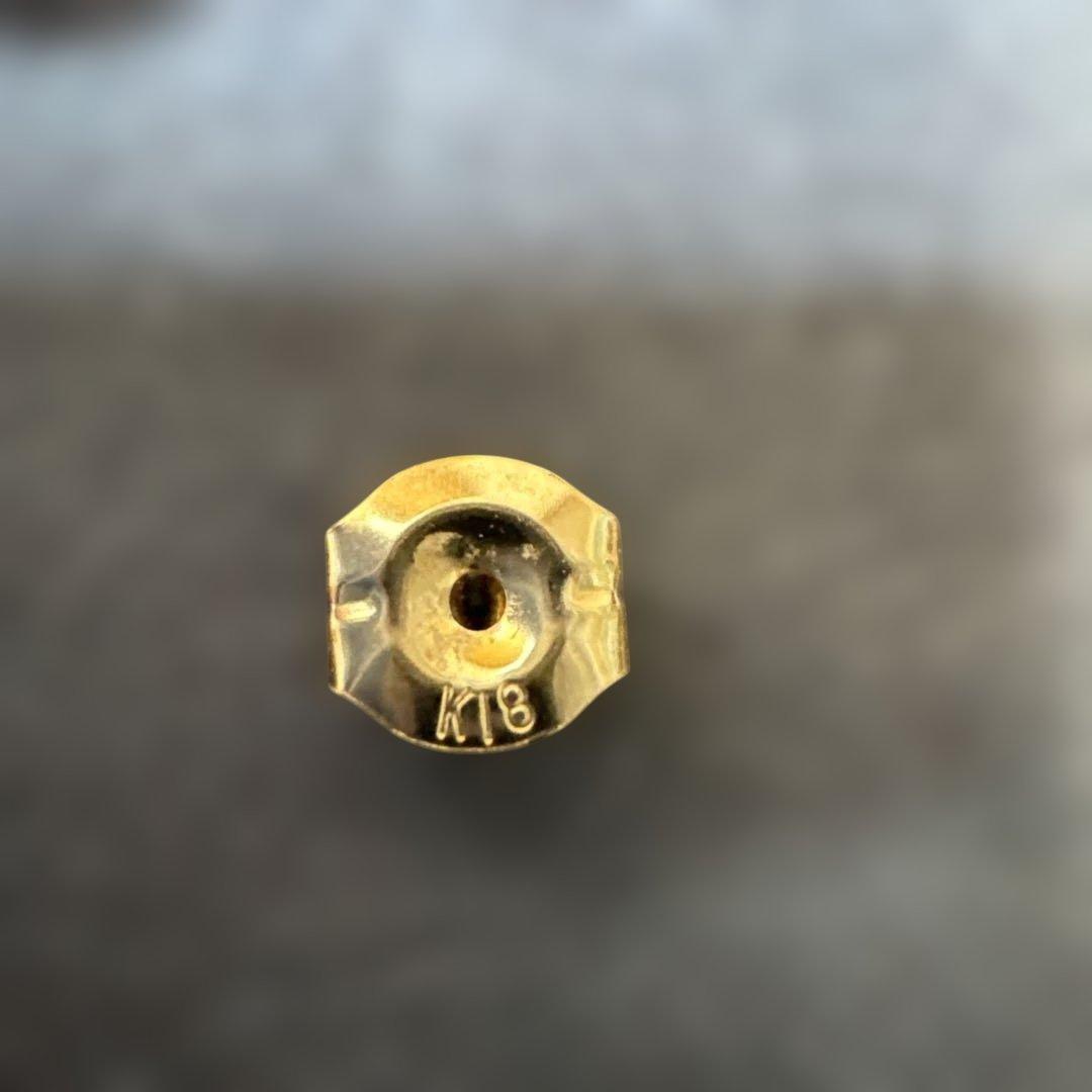 ピンクルビーの18金ゴールドピアス