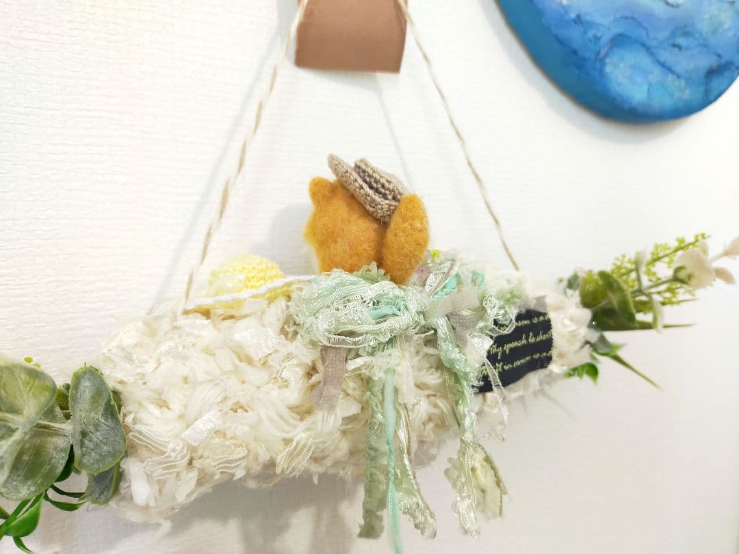 ポメちゃん♡フラワーボート壁飾り☆。.:＊・゜