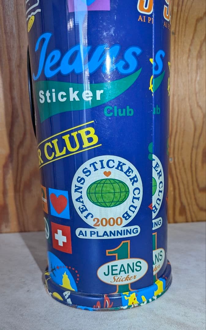 昭和レトロ 平成レトロ ブリキ ティン缶 灰皿＆ゴミ箱 スマイリー