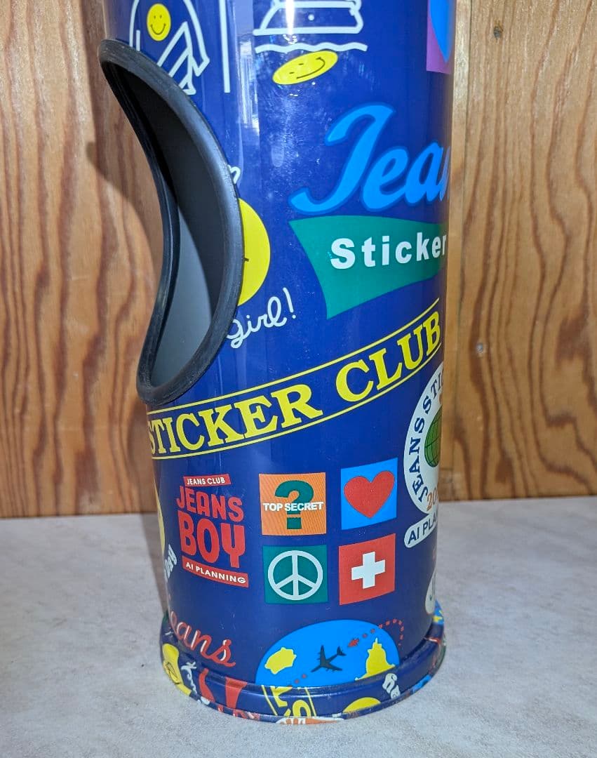 昭和レトロ 平成レトロ ブリキ ティン缶 灰皿＆ゴミ箱 スマイリー