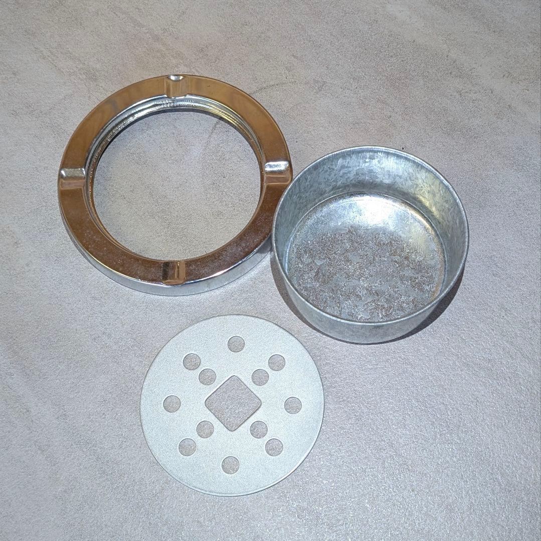 昭和レトロ 平成レトロ ブリキ ティン缶 灰皿＆ゴミ箱 スマイリー