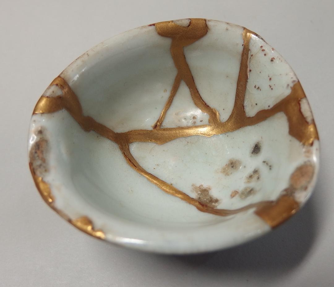 初期伊万里染付秋草図酒盃/酒器/ぐいのみ/古唐津/猪口