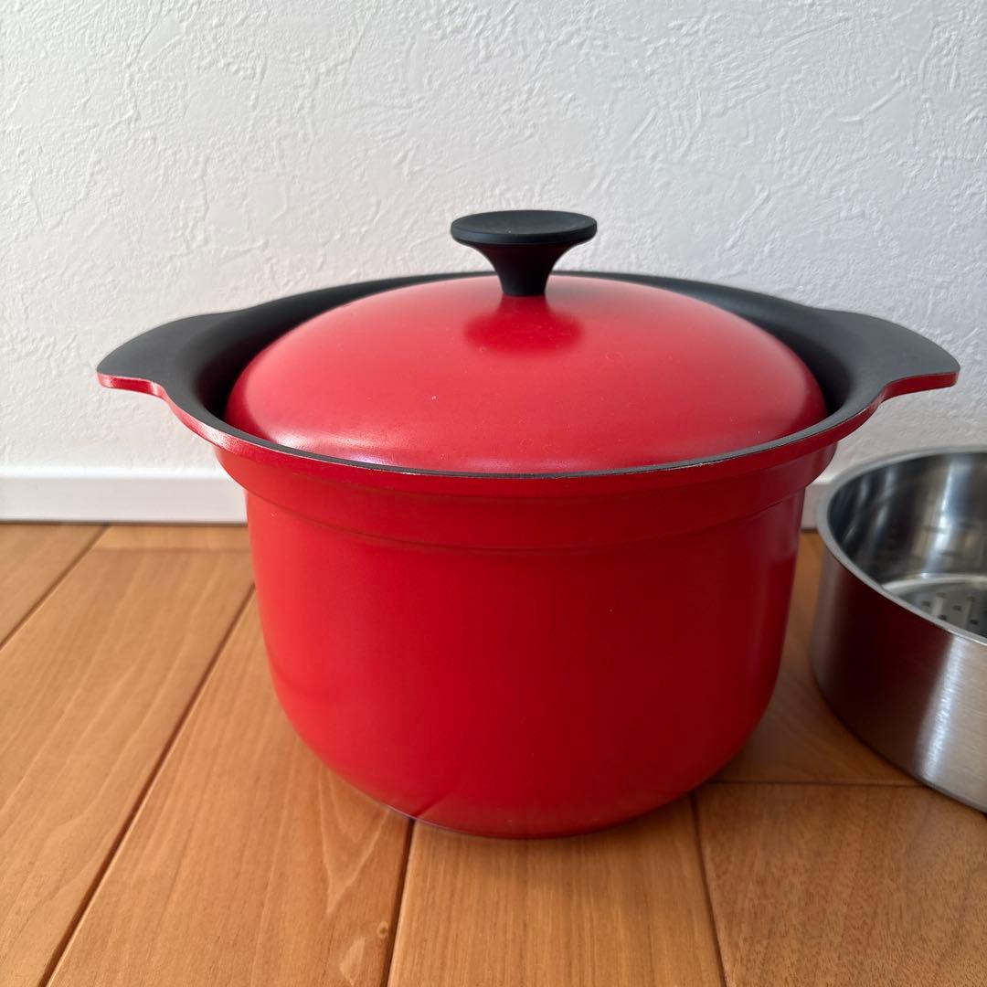 万能鍋 大 栗原はるみ 両手鍋 蒸し器付き