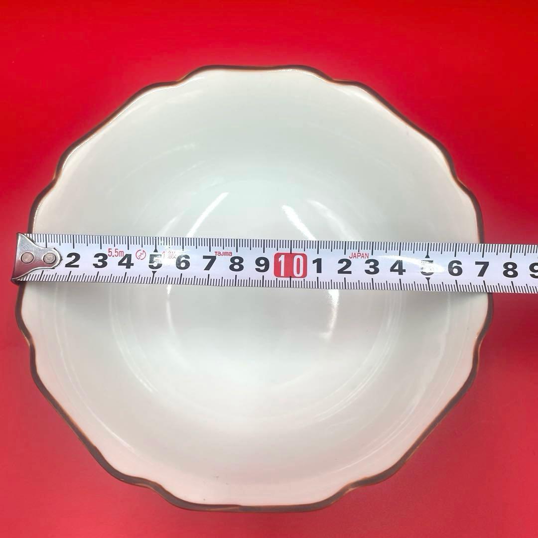 九谷焼　玉水　金彩　花柄装飾　八角形　盛鉢　腕