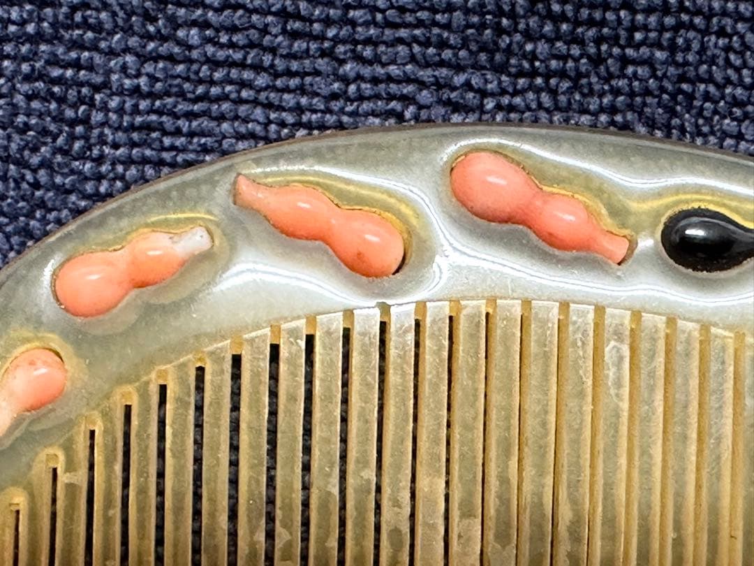 和装小物　鼈甲　珊瑚　象嵌　簪 かんざし アンティーク　時代物