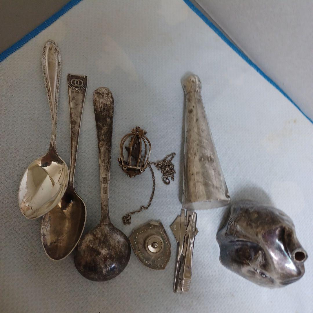 銀製品 約163.40 grms Silver Fine. 950. 925
