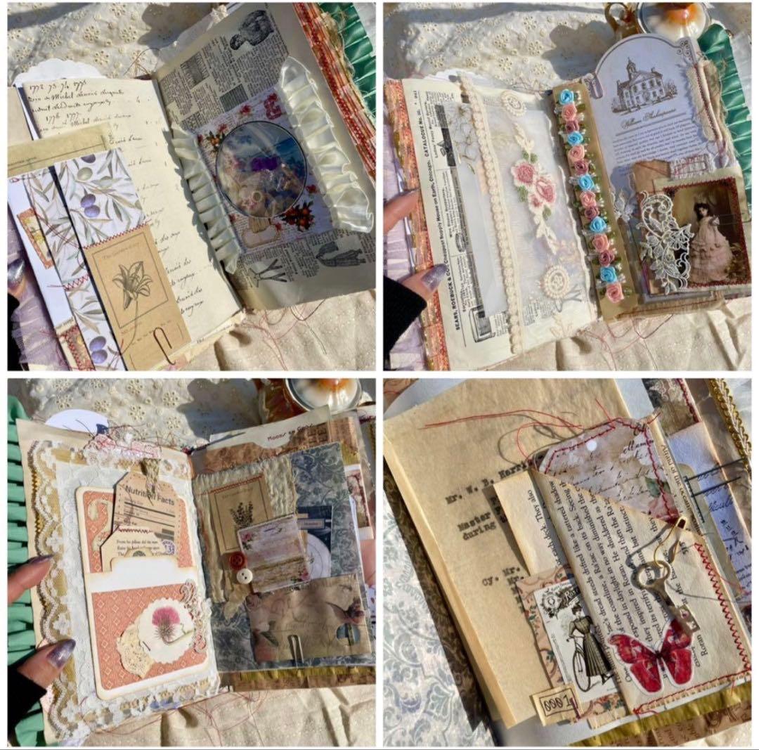 ジャンクジャーナル&日記帳 ダイアリー アンティーク　雑記帳　まとめ売り