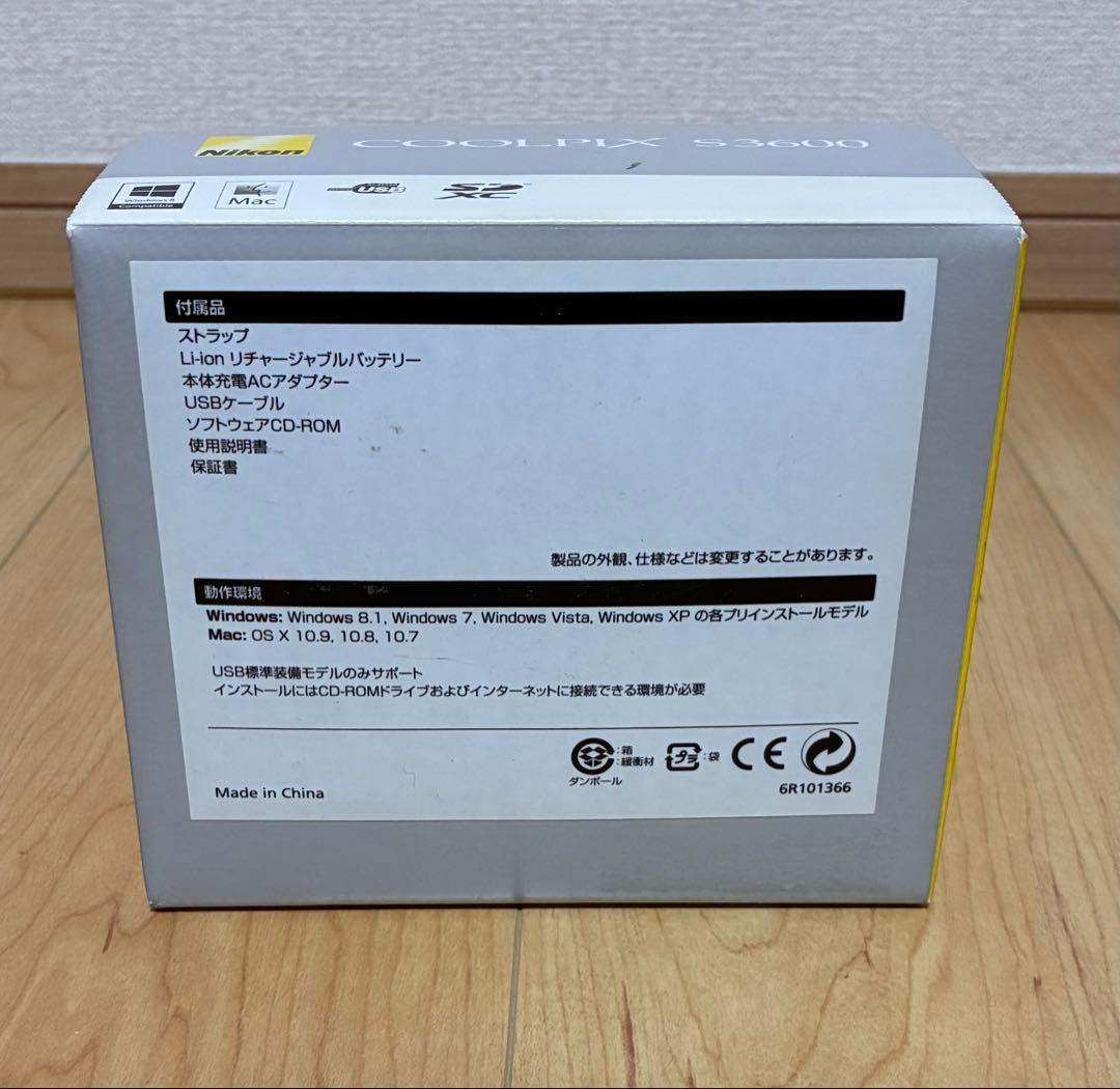 Nikon COOLPIX s3600 付属品完備