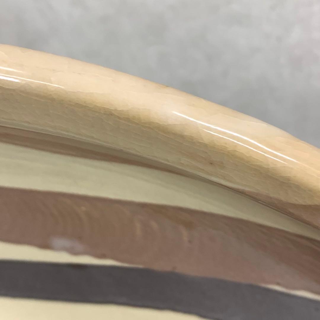 大皿 直径 45.4cm ! 飾り皿 線 布志名焼 アンティーク 昭和レトロ ⑨