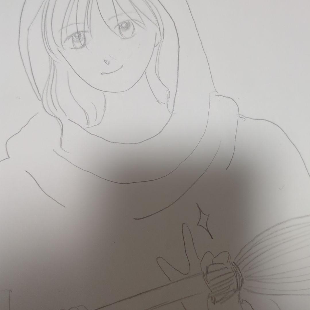 魔女とほうきのアニメ風イラスト