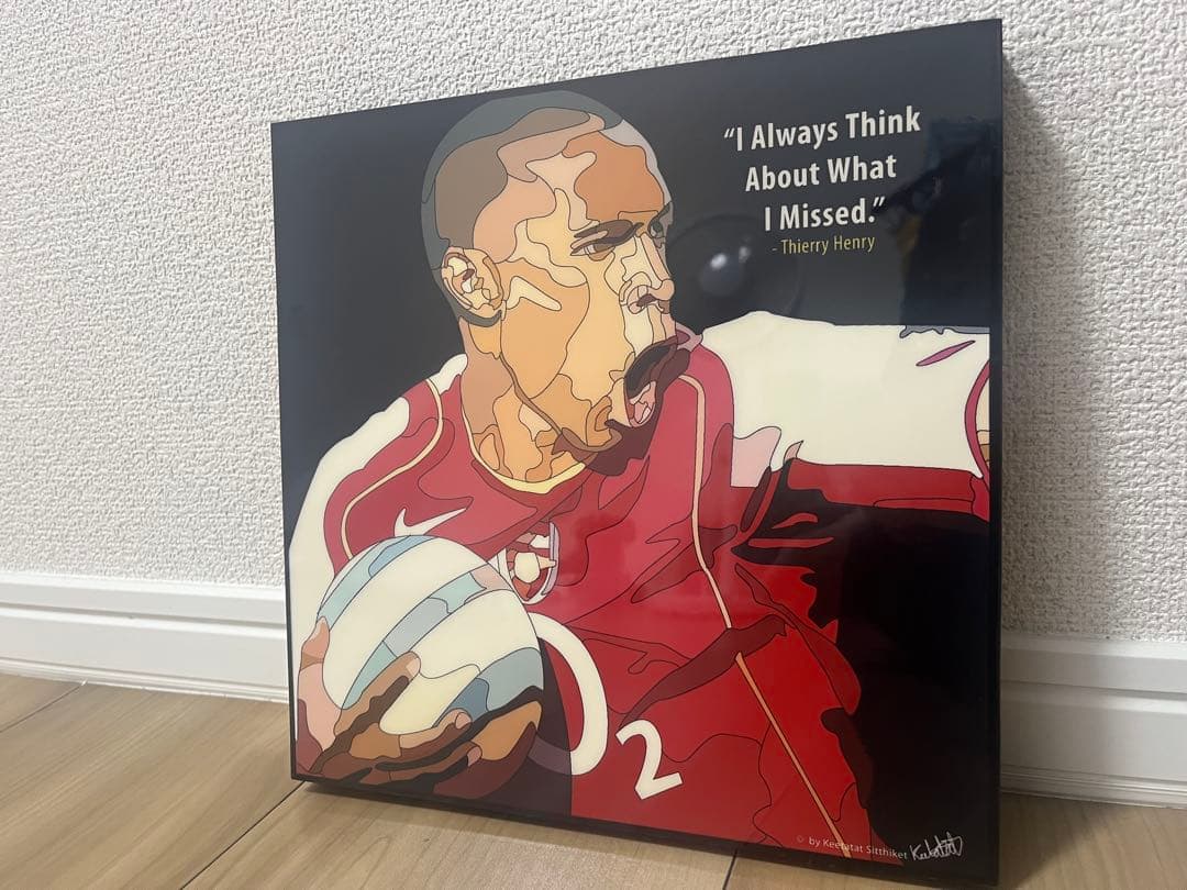 希少！Thierry Henry ティエリ・アンリ　アート作品 名言付き