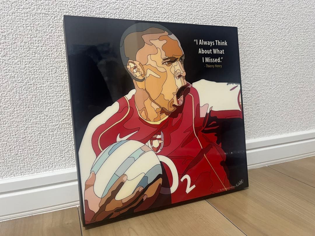 希少！Thierry Henry ティエリ・アンリ　アート作品 名言付き