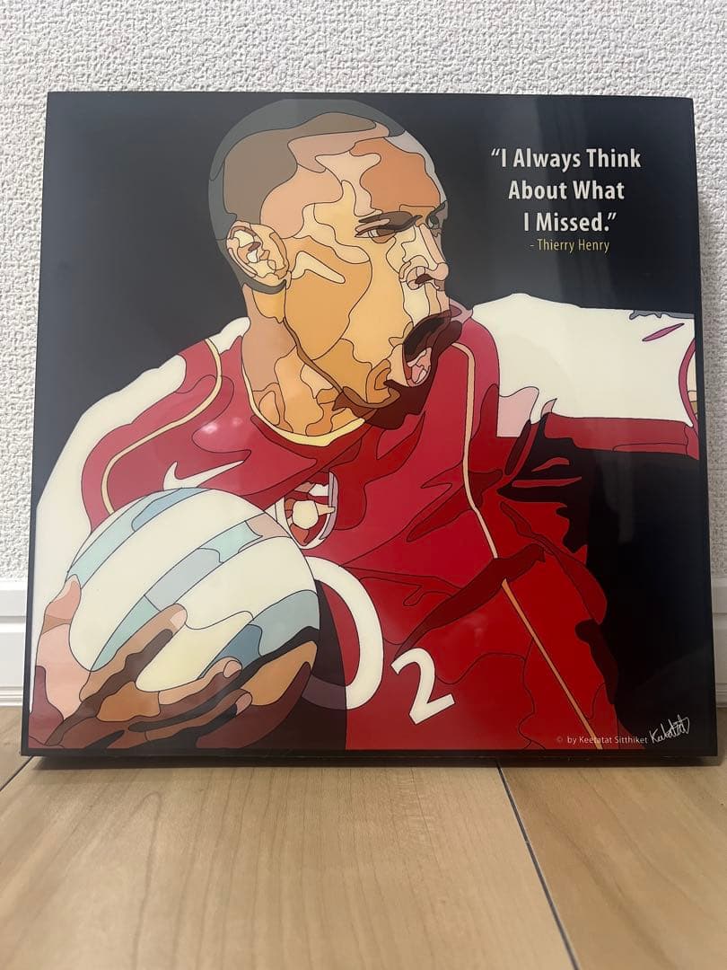 希少！Thierry Henry ティエリ・アンリ　アート作品 名言付き