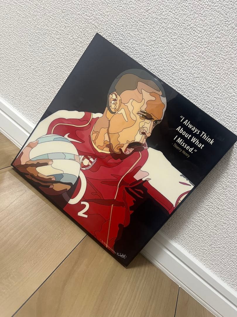 希少！Thierry Henry ティエリ・アンリ　アート作品 名言付き