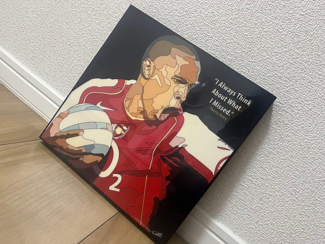 希少！Thierry Henry ティエリ・アンリ　アート作品 名言付き