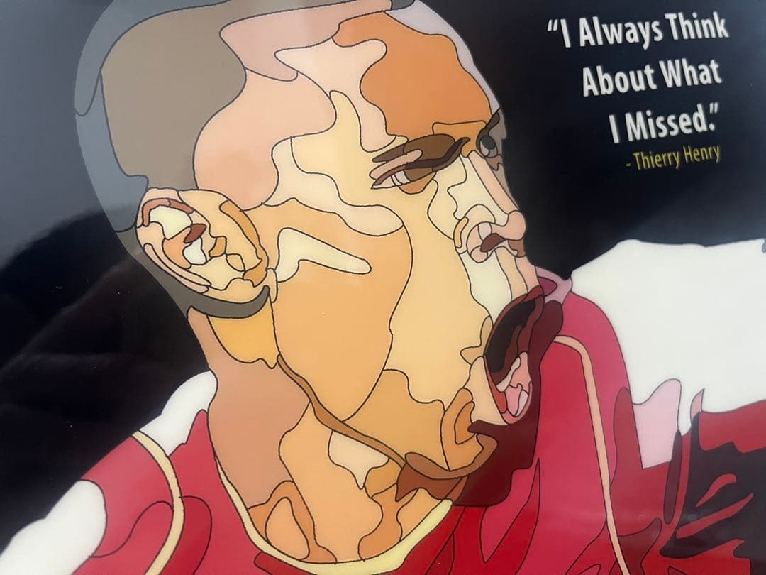 希少！Thierry Henry ティエリ・アンリ　アート作品 名言付き
