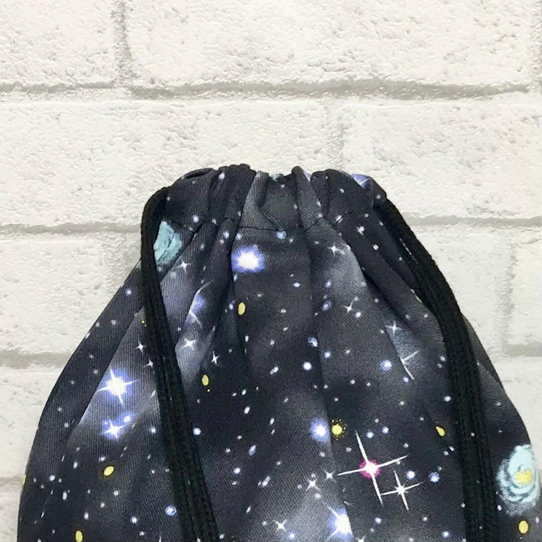 天体(ブラック)×黒　入園入学グッズ5点セット/裏地キルティング　ハンドメイド