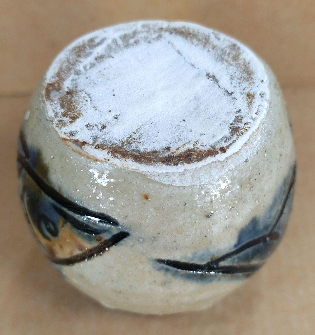 本物保証】金城次郎 小壷(魚文,2匹)共箱 栞 壷屋焼 人間国宝 美品 やちむん