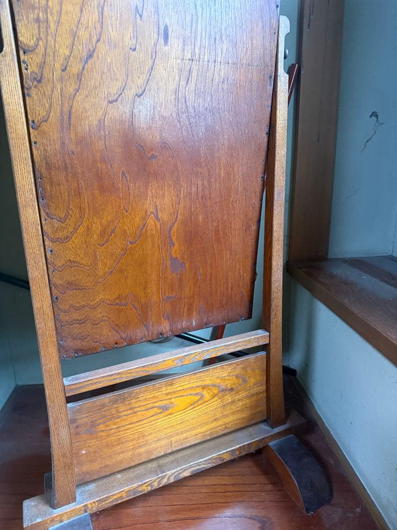 巨匠作品　最高級　ケヤキ？欅　ミラー鏡　天然無垢　凄い杢　芸術美術　骨董　激安‼️