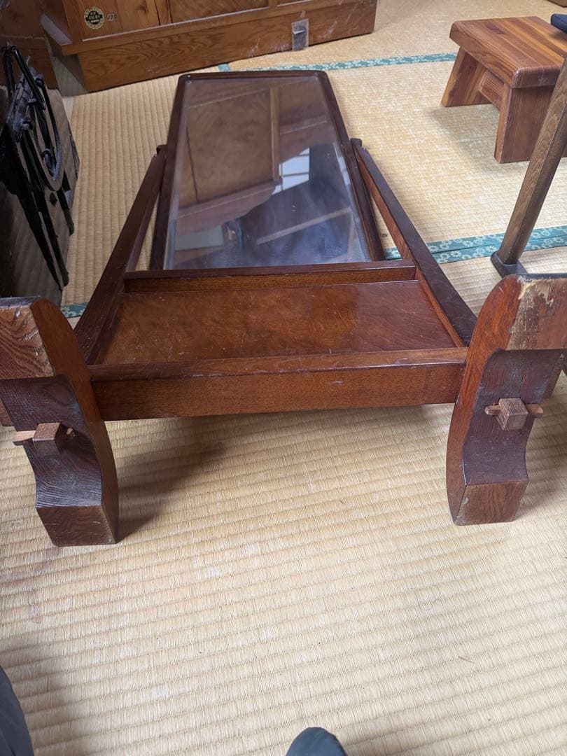 巨匠作品　最高級　ケヤキ？欅　ミラー鏡　天然無垢　凄い杢　芸術美術　骨董　激安‼️