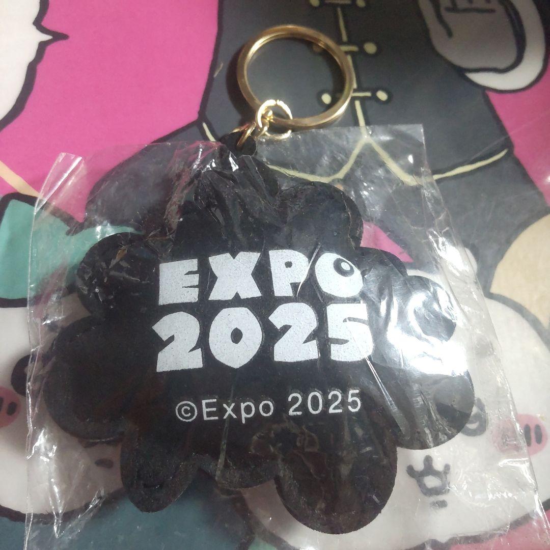黒ミャクミャク　ラインストーン　EXPO 2025 キーホルダー