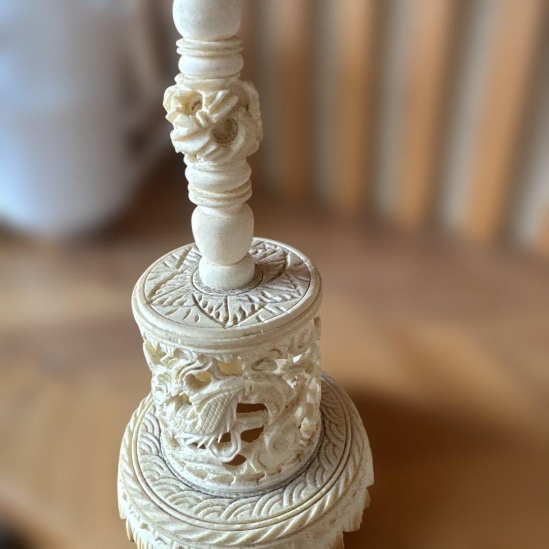 鈴*キ様 中国工芸品　お土産　龍　山水　天球　多層球　置物