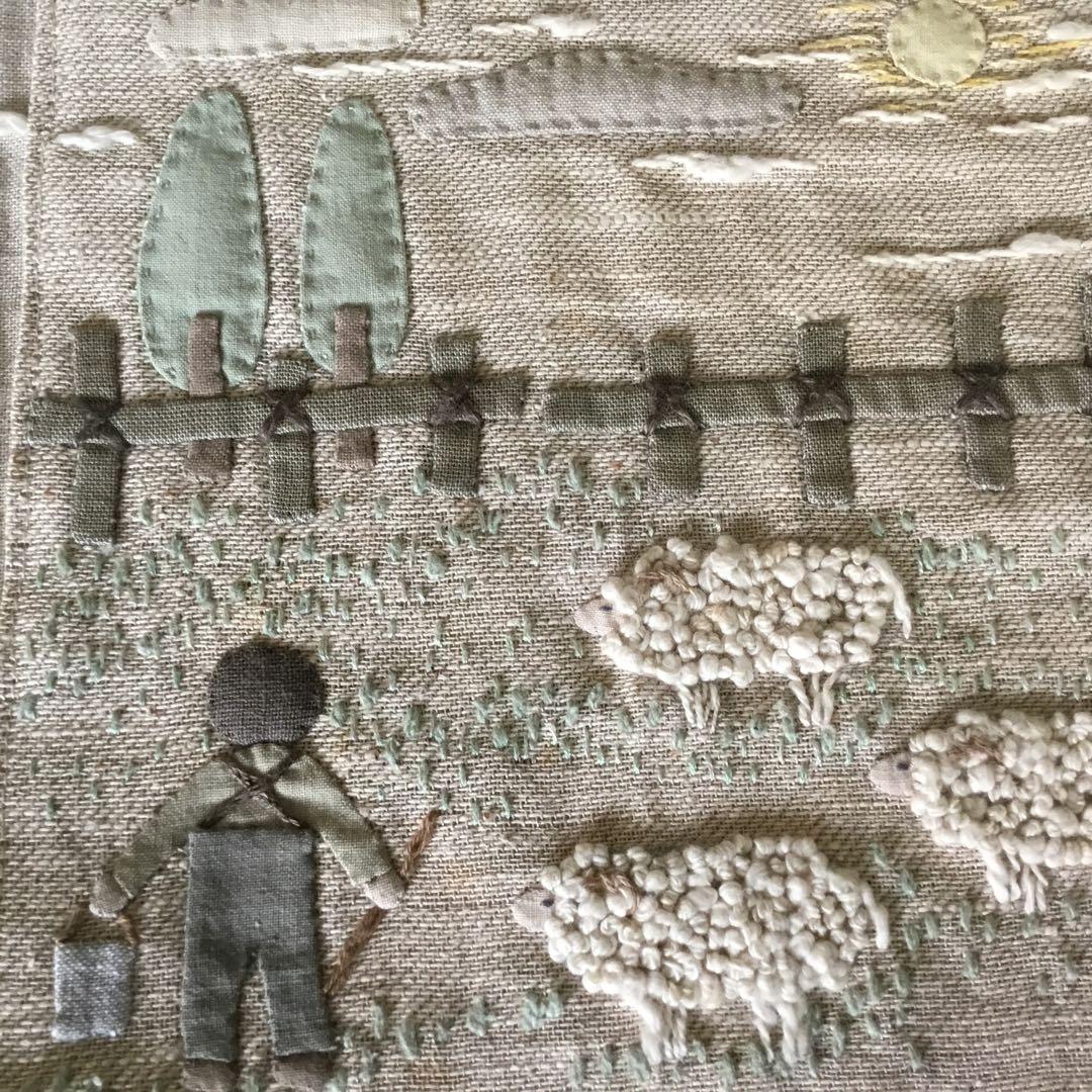 手提げバッグ ATELIER Sachiko アップリケと刺繍　未使用