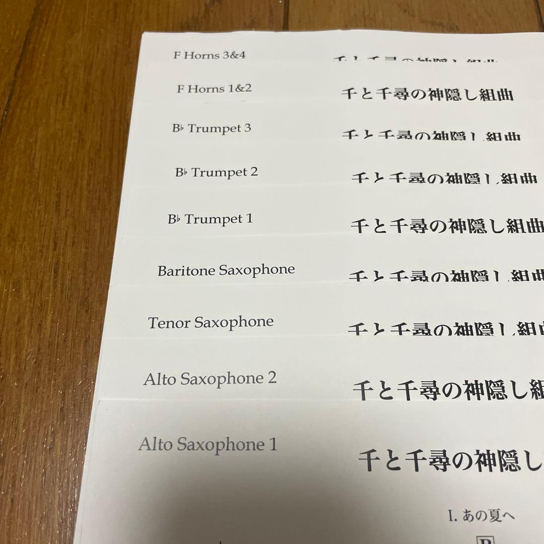 【吹奏楽譜】千と千尋の神隠し 組曲（5曲）／久石譲（遠藤幸夫 編曲）