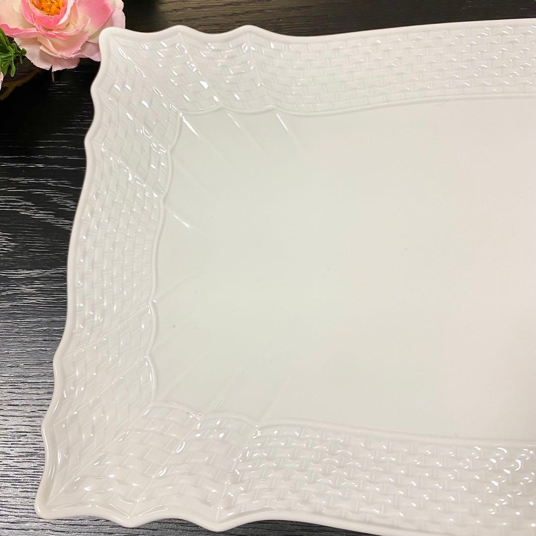 リチャードジノリ　ベッキオホワイト　スクウェアプレート　新品　箱入り