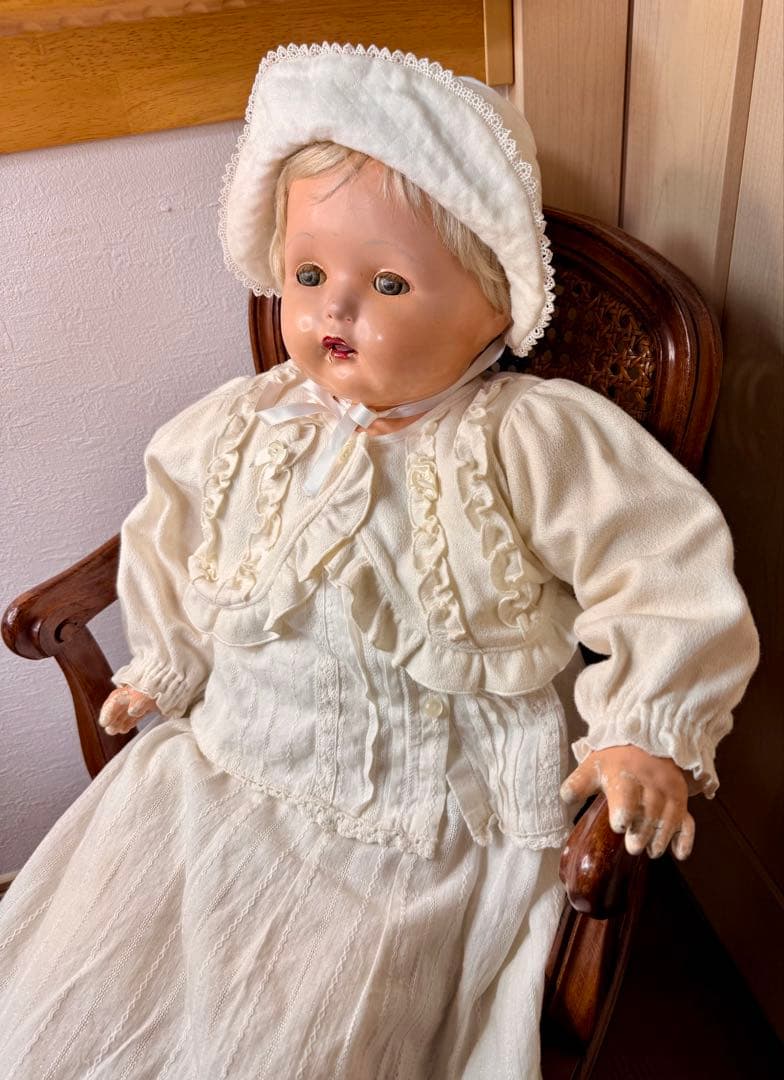 【お値下げ】アンティークドール ベビードール 73cm コンポジションドール