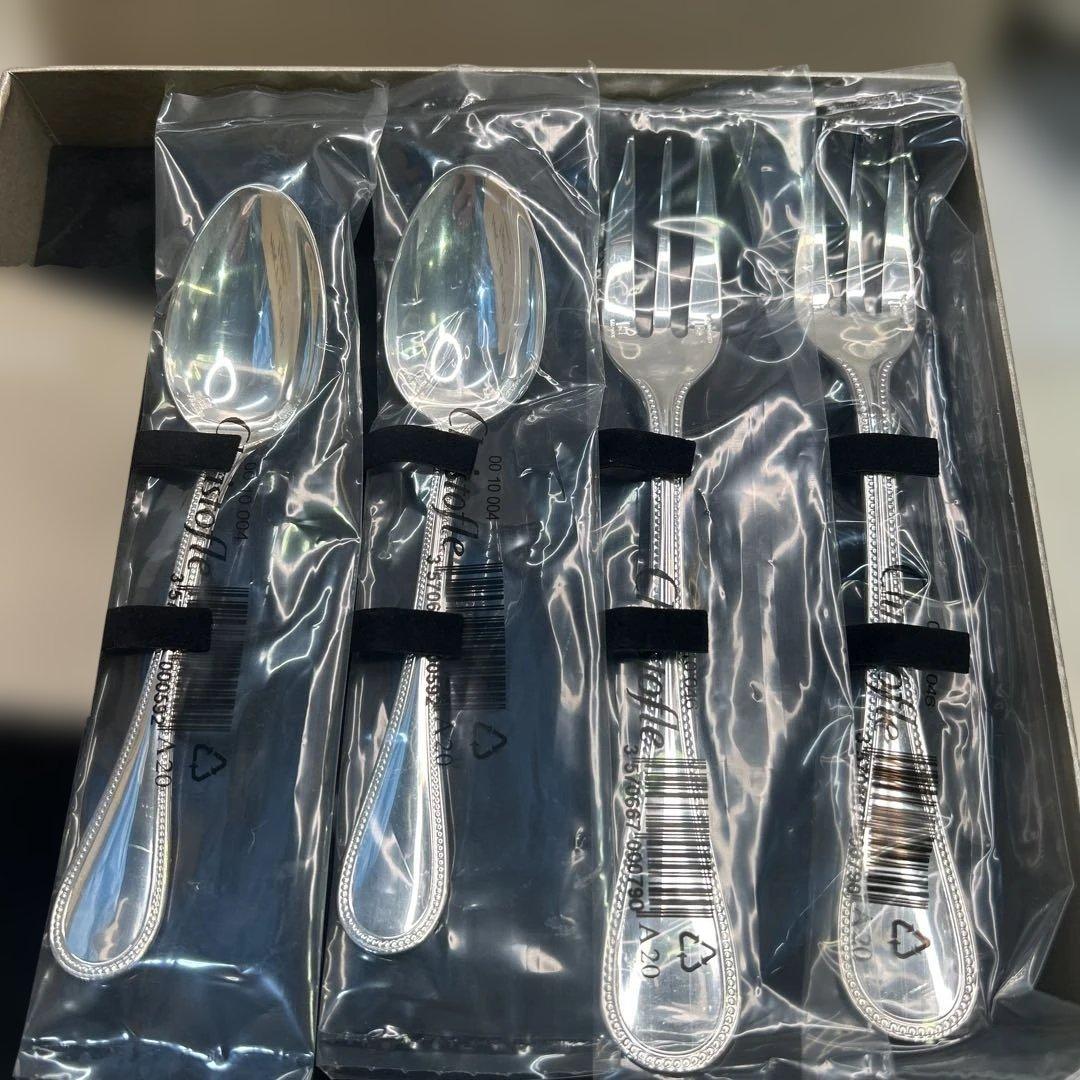 7153【未使用品】クリストフル パール ティータイム カトラリーセット