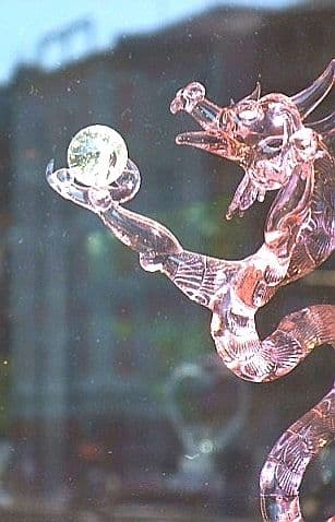 ドラゴン 竜 龍 置物 ☆ ガラス細工