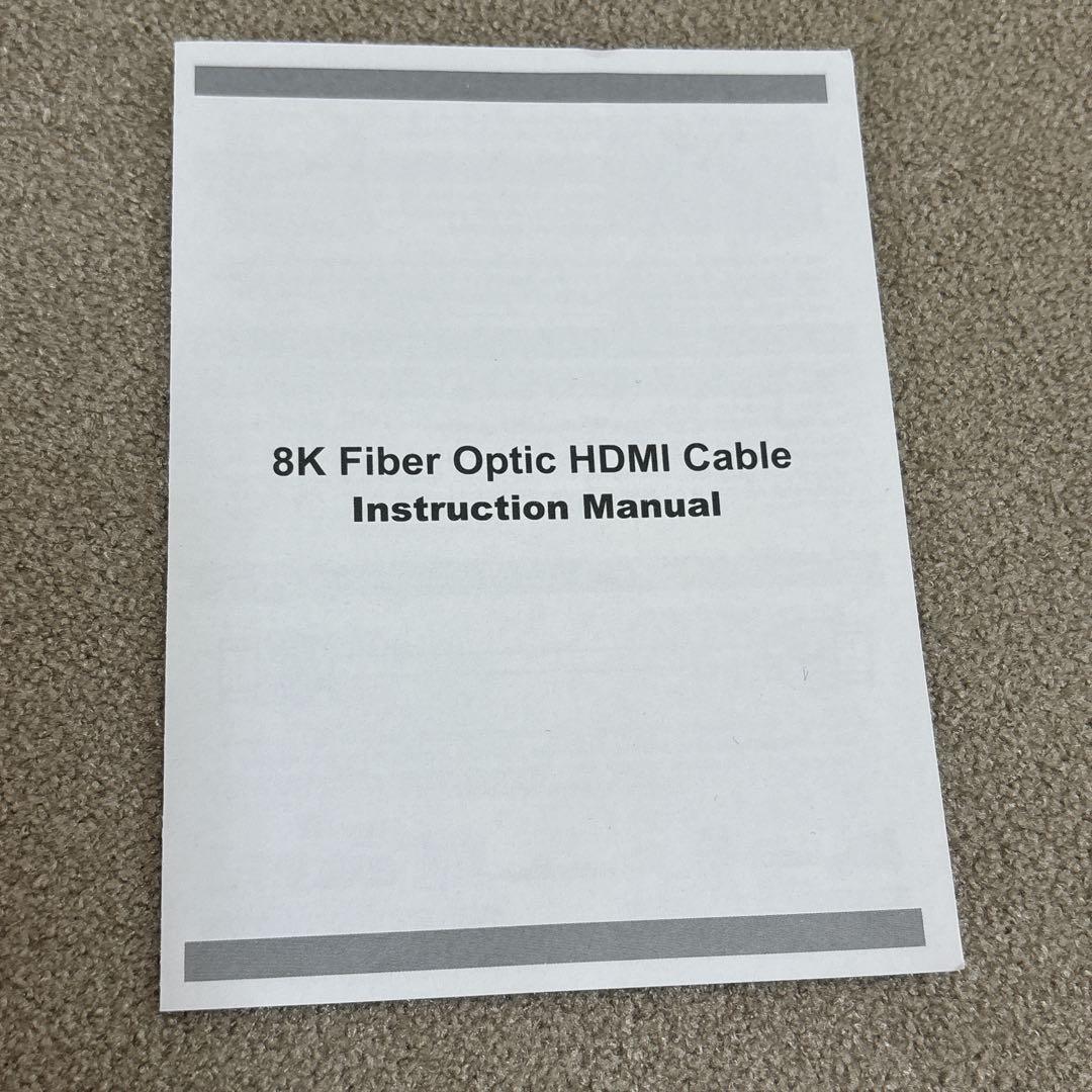 8K HD HDMIケーブル　光ファイバー　20M 配管用 着脱式　データ転送