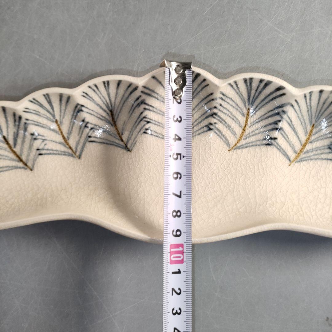 A1399-6/銘花/松形変形長皿7客/銘々皿/飾皿/盛皿/菓子皿/懐石道具