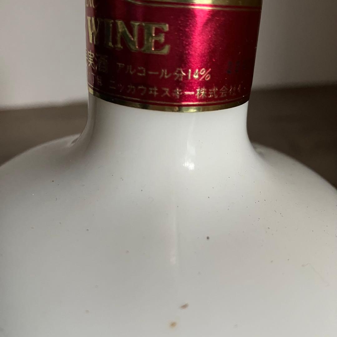 E-壁 【未開栓】古酒 ニッカ アップルワイン デラックス白陶器ボトル