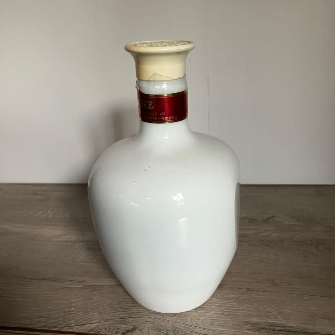E-壁 【未開栓】古酒 ニッカ アップルワイン デラックス白陶器ボトル