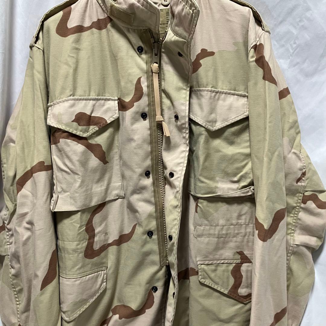 米軍 M-65フィールドジャケット 3カラーデザートカモ　実物　官給品　90's