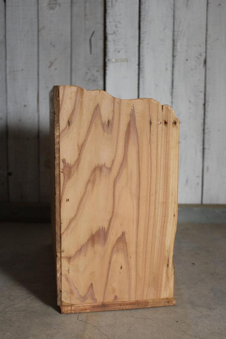 古い小さな木枠のガラス戸棚×小引き出し