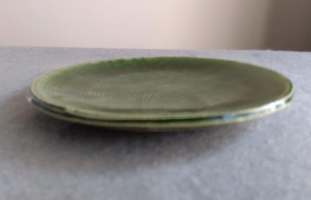 美濃焼の名工　大嶋久興　【子の日窯】　　織部　希少美品　中皿　5枚セット