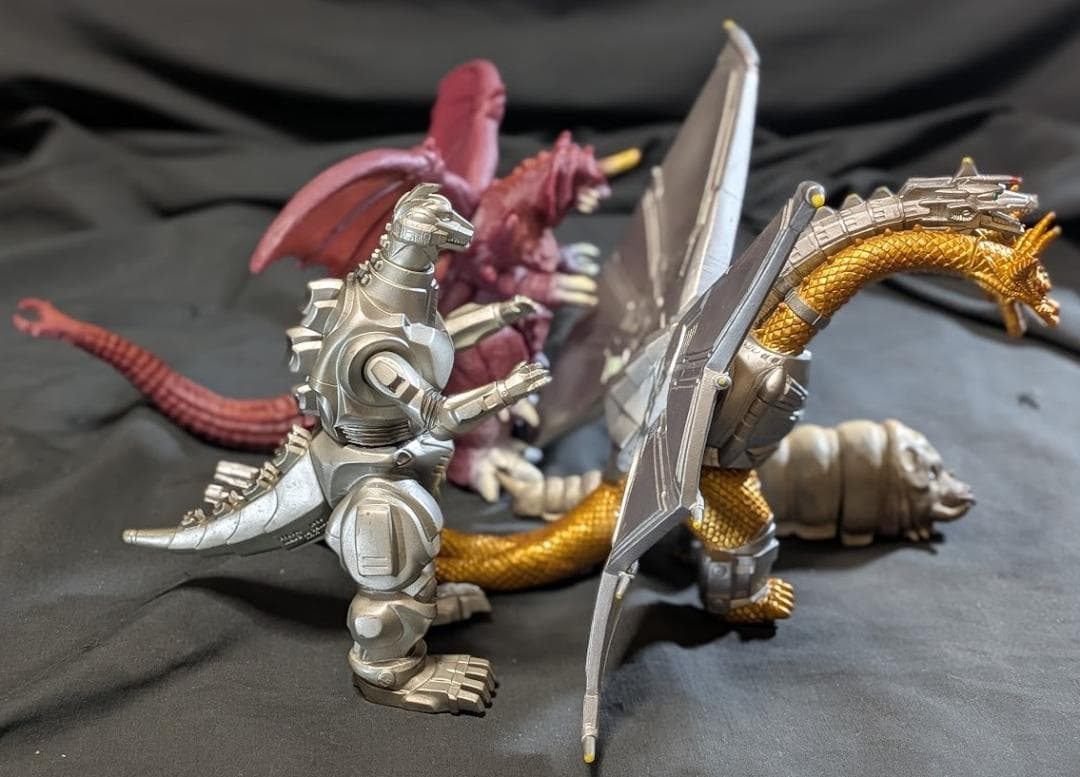 メカキングギドラ・デストロイア他 平成シリーズ（バンダイ）ソフビ４体セット