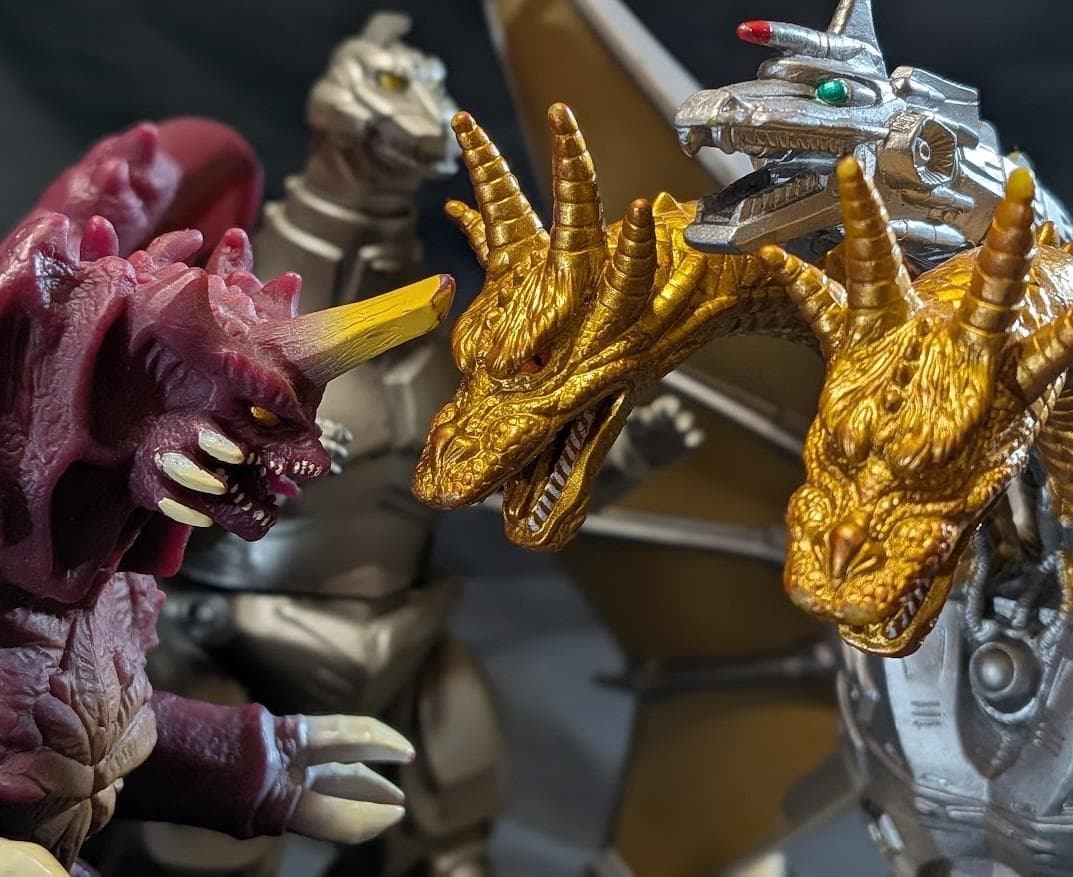 メカキングギドラ・デストロイア他 平成シリーズ（バンダイ）ソフビ４体セット