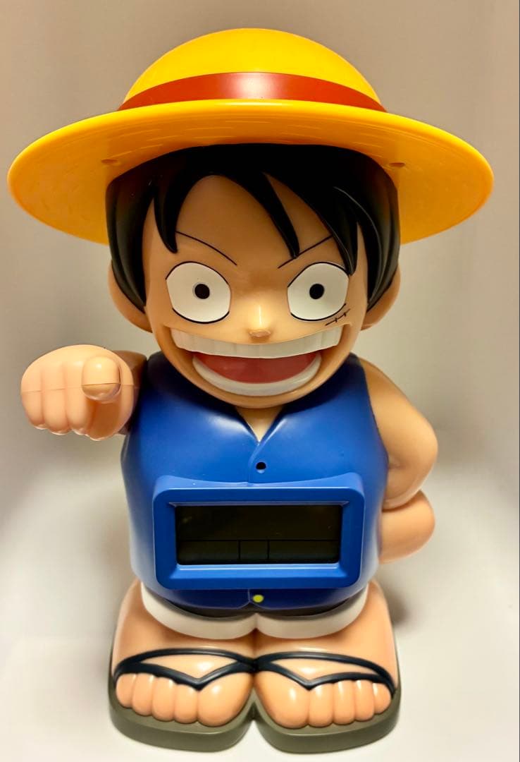 レア 生産終了品 ONE PIECE おしゃべり目覚まし時計 ルフィ リズム時計