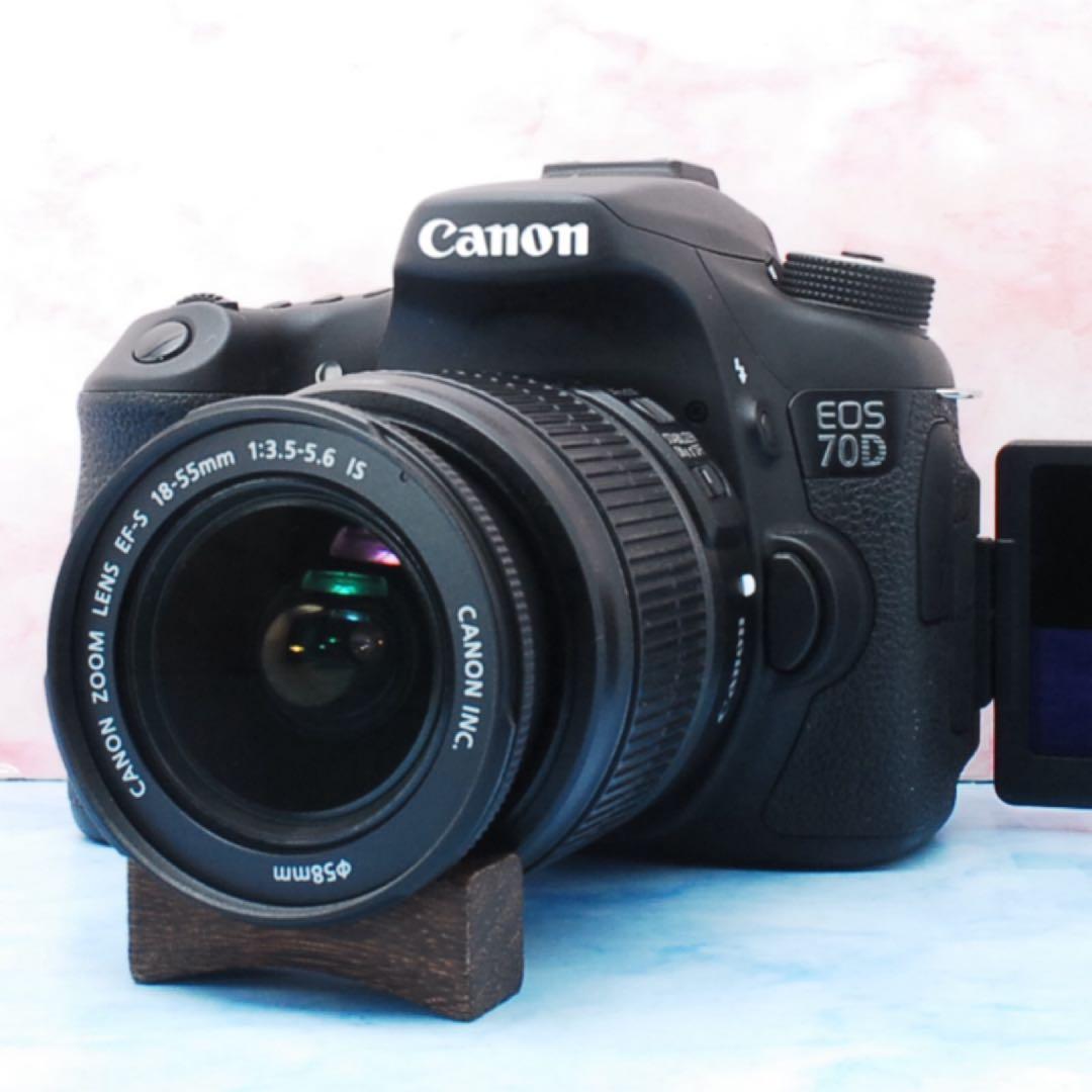キャノン EOS 70D◎一眼レフカメラ◎Wi-Fi◎手ぶれ補正◎超望遠レンズ付