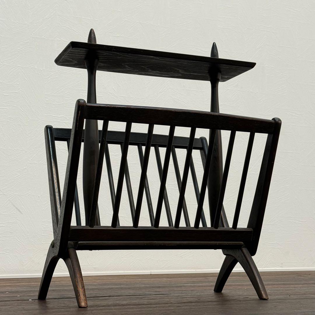 H112K70 マルニ木工 オールドマルニ マガジンラック付きサイドテーブル