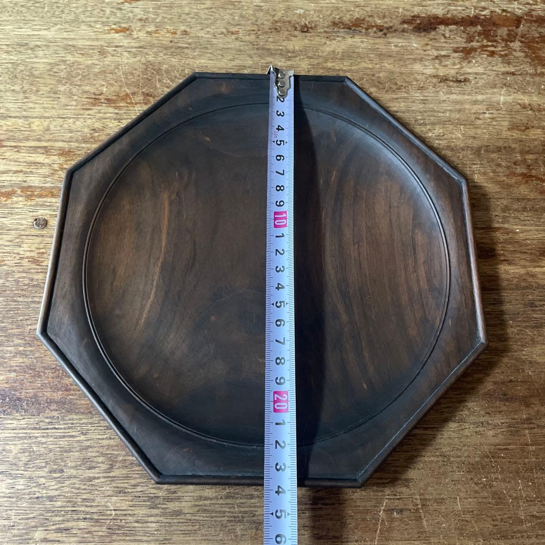 鈴木 潤吾さん：オクトゴナルプレート 8寸 山桜 鉄媒染　アンティーク風