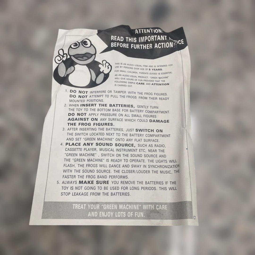 GREEN MACHINE THE FROG BAND おもちゃ レトロ 格安